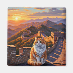 Íman Gato na Muralha do Excelente da China