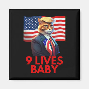 Íman Gato Na Suíte Com Cabelo De Trump Bandeira America