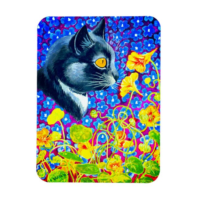 Íman Gato nas Flores (Vertical)