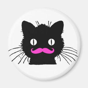 ÍMAN GATO NEGRO DE PINK MUSTACHE