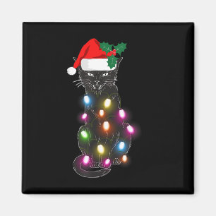 Íman Gato Negro e Bonito Frio de Natal Gato Lover Chris