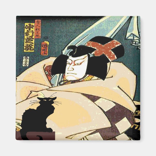 Íman Gato Negro e Homem Japonês (Frente)