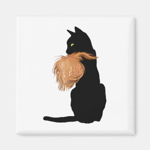 Íman Gato Negro Engraçado Lady Kamala Com Cabelo De Tru