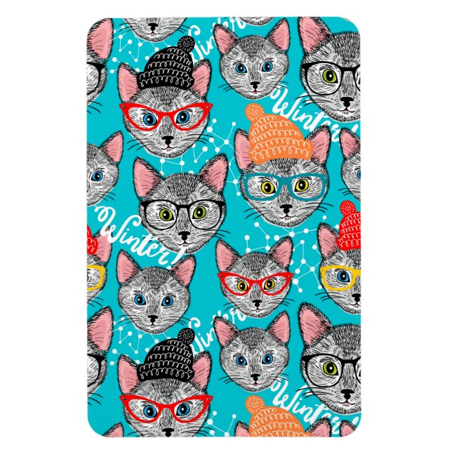 Íman Gato no chapéu (Vertical)