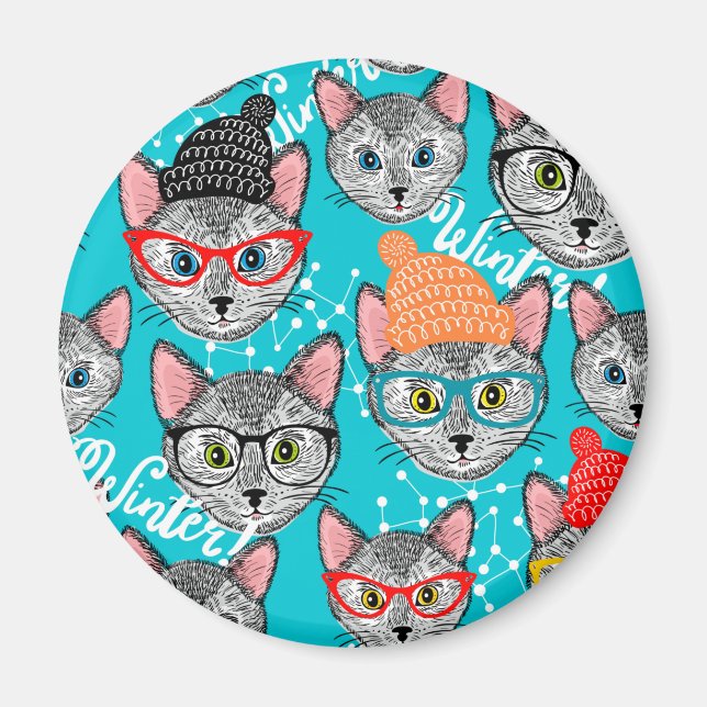 Íman Gato no chapéu (Frente)