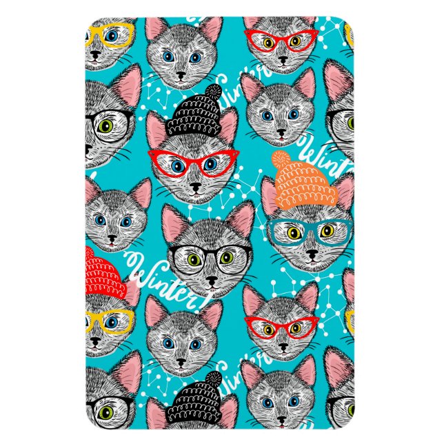 Íman Gato no chapéu (Vertical)