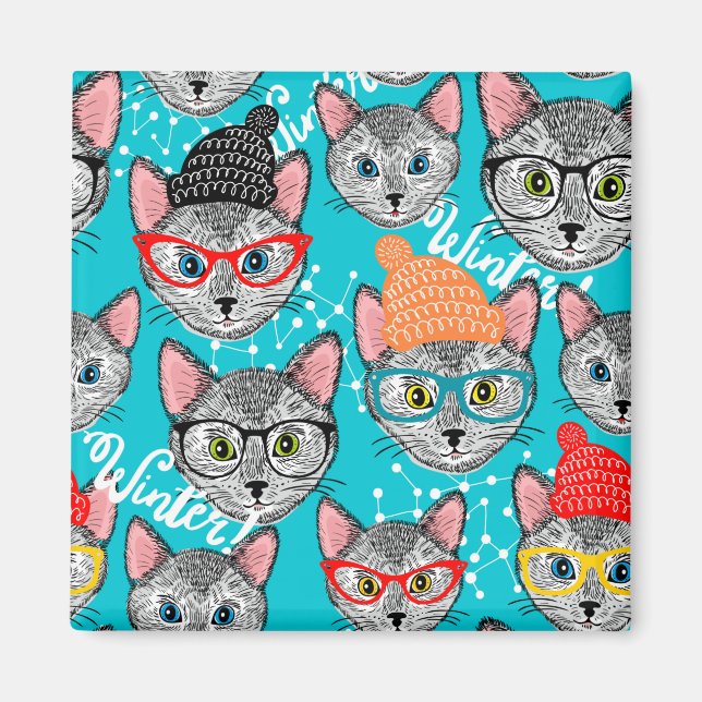 Íman Gato no chapéu (Frente)