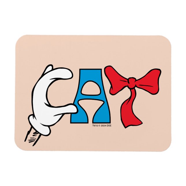 Íman Gato no Chapéu | Texto de Cat (Horizontal)