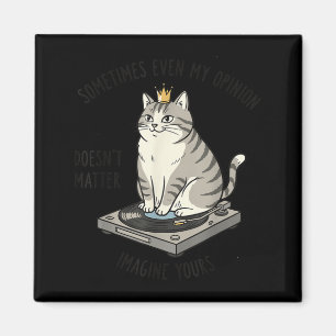 Íman Gato no toca-discos imagine que sua opinião não