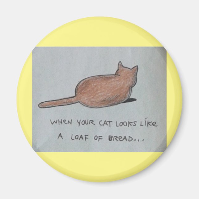 Íman Gato parece pão pão pão pão pão fourado, massa de  (Frente)