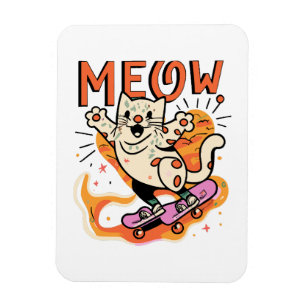 Íman Gato Patinando Meow