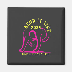 Íman Gato Personalizável De Ioga "Dobre Como 2025"