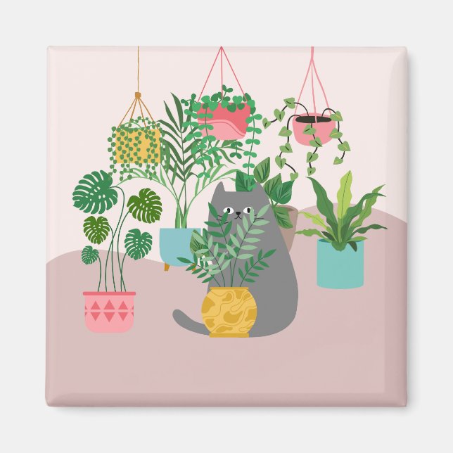 Íman Gato Plantas (Frente)