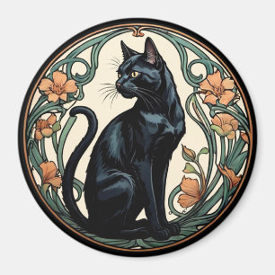 Íman Gato Preto Art Nouveau