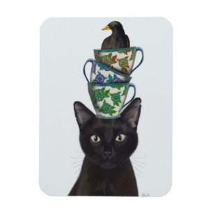 Íman Gato Preto com Teacups e Blackbird