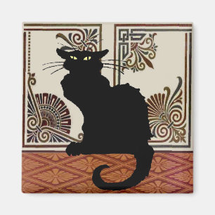 Íman Gato preto com tela da arte