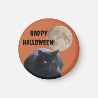 Íman Gato Preto de Lua Completa do Halloween