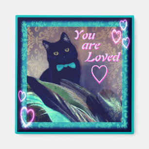 Íman Gato preto do ímã das inspirações do gatinho a