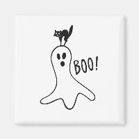 Gato Preto e Fantasma no Halloween Assustador e Fo