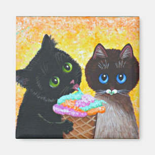 Íman Gato preto engraçado Creationarts de Ragdoll