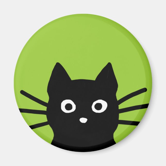 Íman Gato Preto Espiando (Frente)