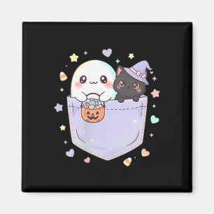 Íman Gato Preto Fantasma Fofo Bolso Diversão de Hallowe