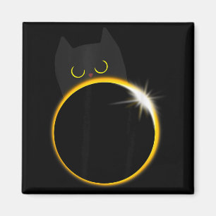 Íman Gato Preto Fofinho Amante de Eclipse Solar