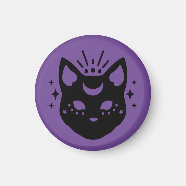 Íman Gato Preto Místico (Frente)