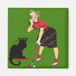 Íman Gato preto no golfe