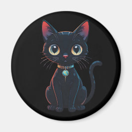 Íman Gato Preto Pouco Assustador