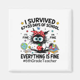 Íman Gato Preto Sobrevivi 67+33 Dias De Escola 6º Ano