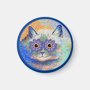 Íman Gato Psicodélico, de Louis Wain,Chaveiro de Butto