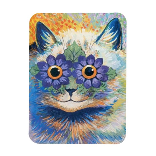 Íman Gato Psicodélico Louis Wain (Vertical)