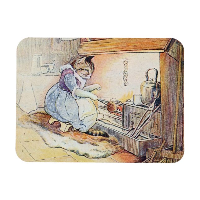 Íman Gato Pussy Senta-Se Ao Fogo (Horizontal)