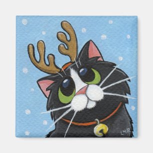 Íman Gato que veste o ímã dos Antlers da rena