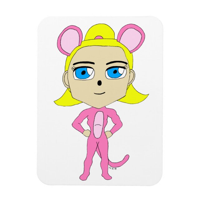 Íman gato rosa (Vertical)