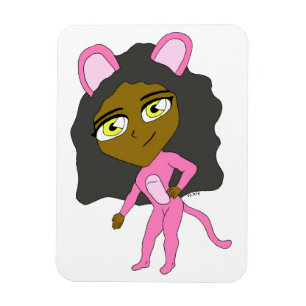 Íman gato rosa