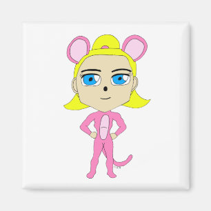 Íman gato rosa