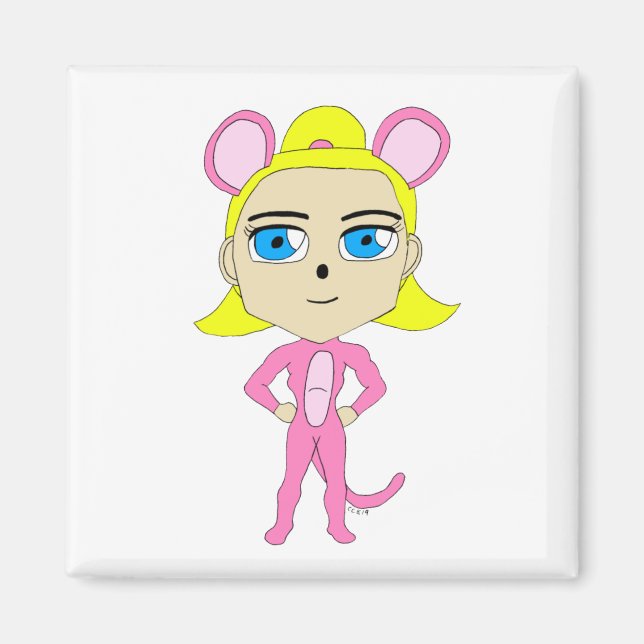 Íman gato rosa (Frente)