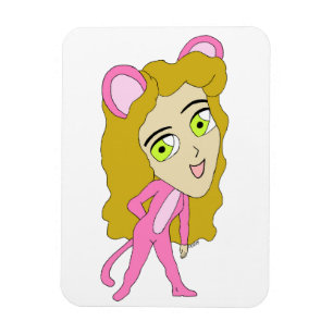 Íman gato rosa