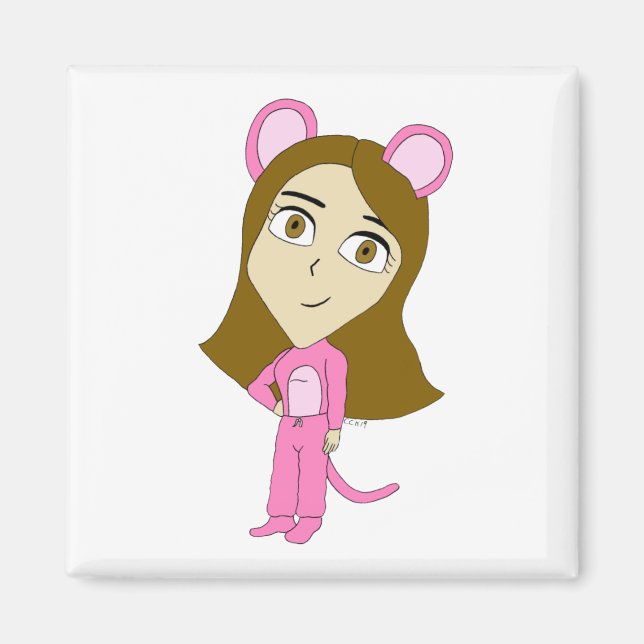 Íman gato rosa (Frente)