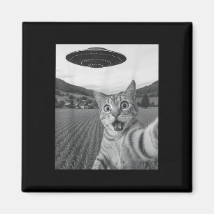Íman Gato Selfie Com Alienígena Ufo Engraçado Alienígen