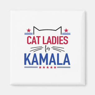 Íman Gato Senhoras Para Kamala Funny Cat 2024 President