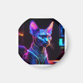 Íman Gato Sfinx Alienígena Senta-se Na Cadeira do seu C
