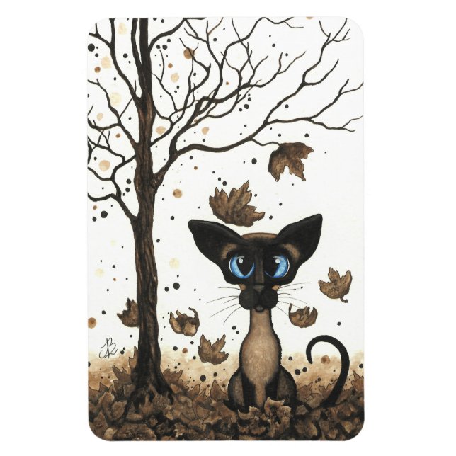 Íman Gato Siamês por BiHrLe Autumn Magnet (Vertical)