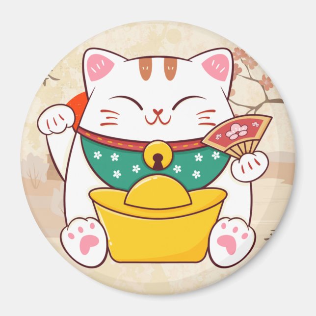Íman Gato Sortudo (Frente)