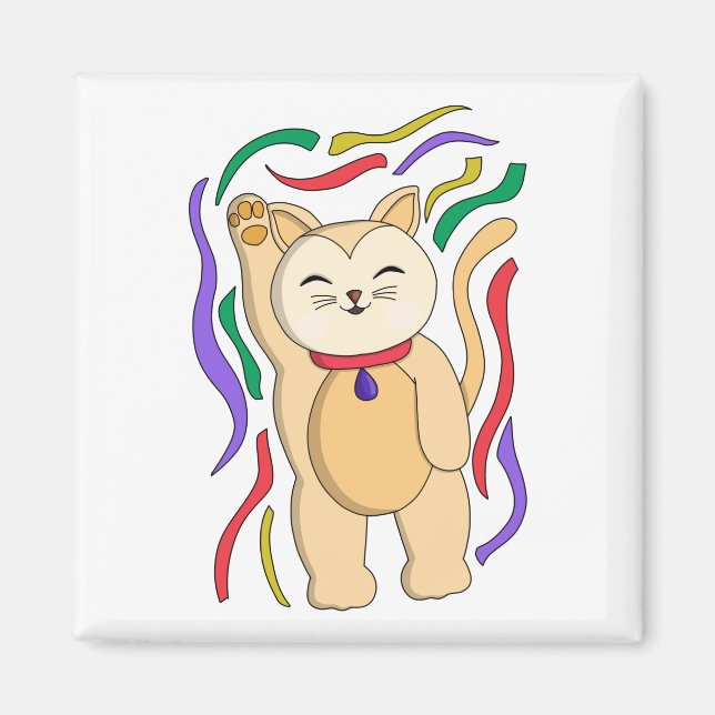 Íman Gato Sortudo (Frente)