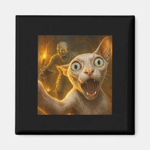 Íman Gato Sphynx selfie engraçado assustador múmia fant