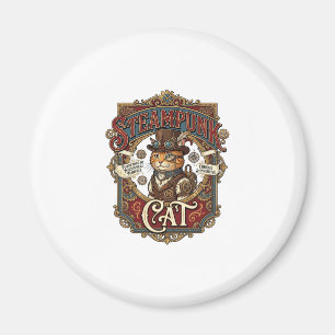 Íman Gato Steampunk Vintage Steampunk Gato
