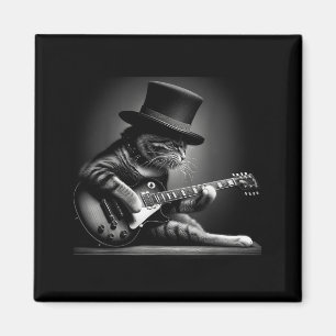 Íman Gato Tocando Guitarra - Música de Rock Divertida G